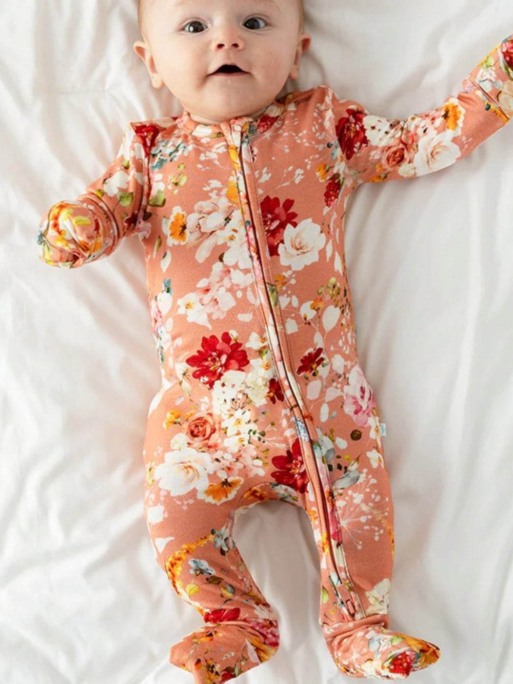 Posh Peanut Celia Coral Floral Convertible One Piece